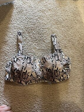 Shade & Shore Snake Print Bathing Suit Top